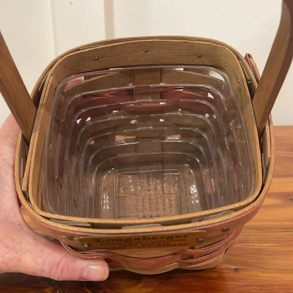 Vtg Longaberger 1986 Christmas Collection Candy Cane Basket - Picture 3 of 8